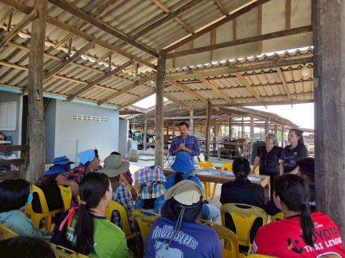 สำนักงานพัฒนาชุมชนอำเภอเมืองเพชรบุรี ติดตามและสนับสนุนการดำเนินงานโครงการแก้ไขปัญหาความยากจน (กข.คจ.) บ้านบ่อลาว